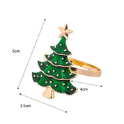 1/6 pçs anéis de guardanapo de natal ornamentos de árvore de natal 2025 natal casa cozinha jantar mesa decoração ano novo fontes de festa