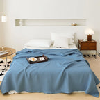 Verão 3d waffle xadrez puro algodão cama cobertor lance colcha fina de malha colcha casa hotel cobertores sofá capa lance cobertores