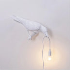 Lâmpada de parede de resina Lucky Bird Crow - Luz de parede decorativa LED para quarto e sala de estar, decoração de casa com lâmpada grátis