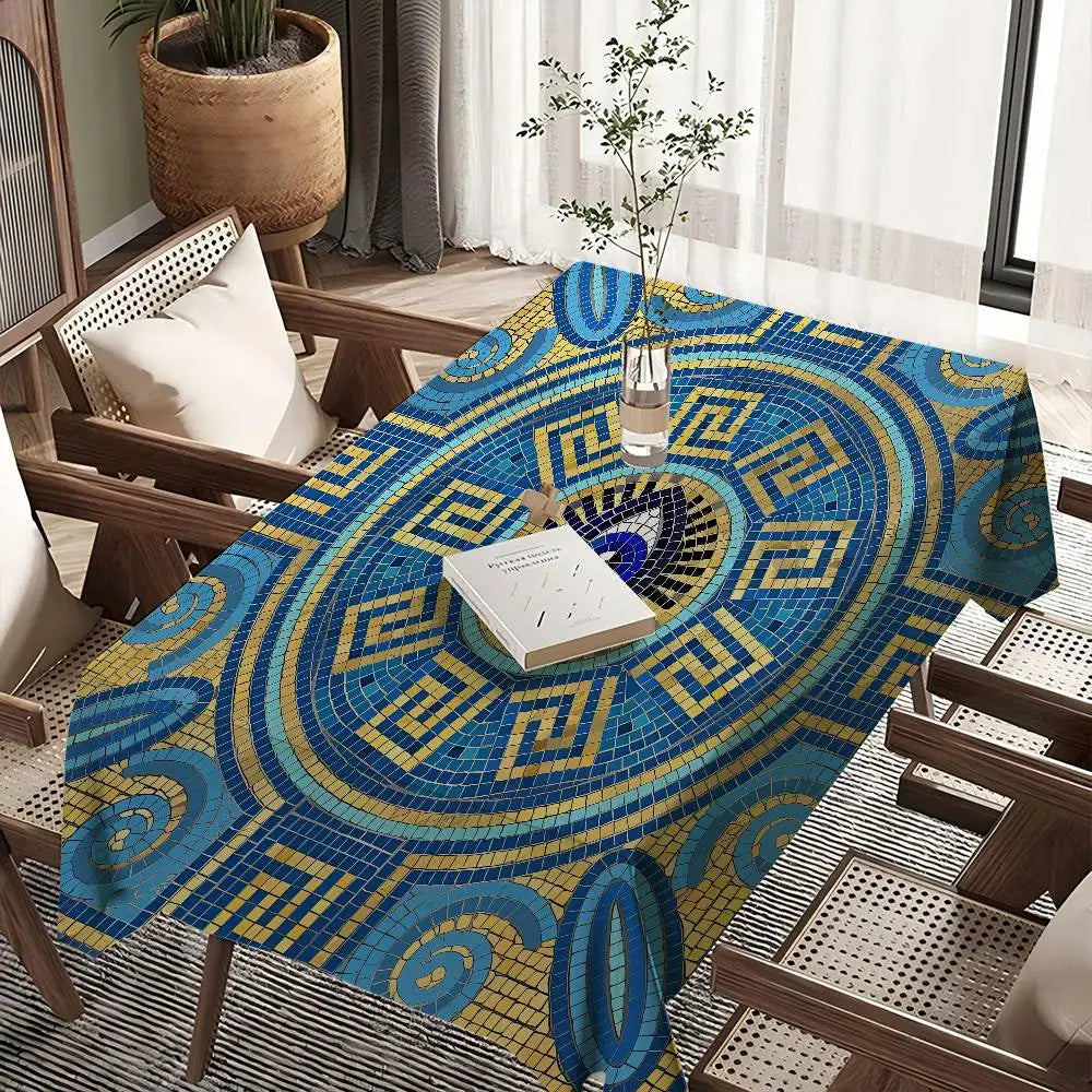 Nazar mau olhado árvore da vida toalha de mesa festa de aniversário casamento natal capa de mesa limpar pano decoração cobre retângulo
