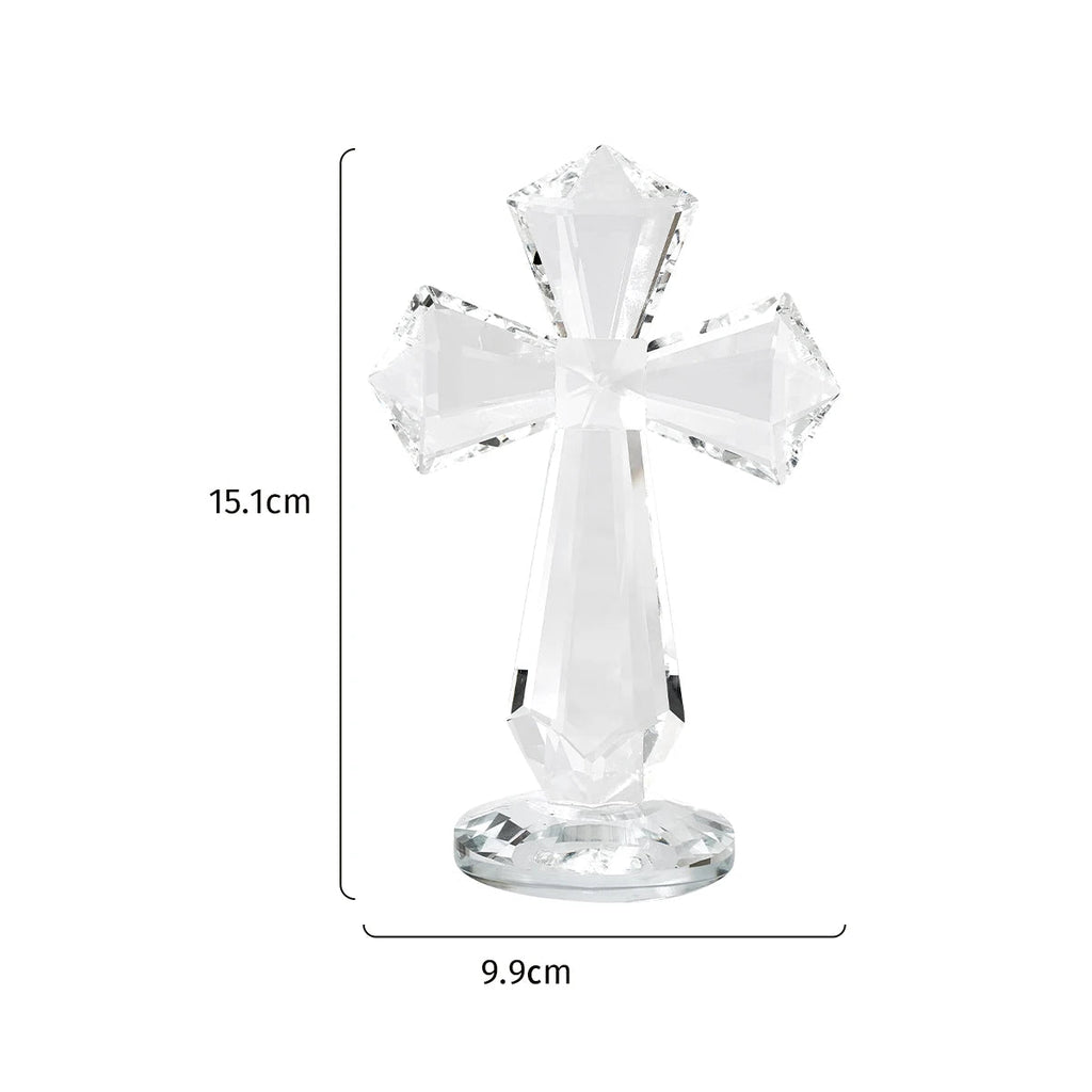 1pc amor anjo e cruz prisma em forma de artesanato de vidro, peitoris da janela coletor de sol ornamento prisma luz captura artesanato decorativo