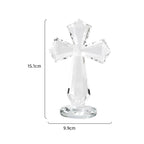 1pc amor anjo e cruz prisma em forma de artesanato de vidro, peitoris da janela coletor de sol ornamento prisma luz captura artesanato decorativo