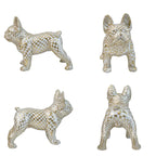 Mosaico estátua de buldogue francês artesanal escultura de arte colorida decoração animal 3d para jardim casa presente exclusivo para amantes de animais de estimação