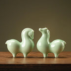 Par de Cavalos em Cerâmica