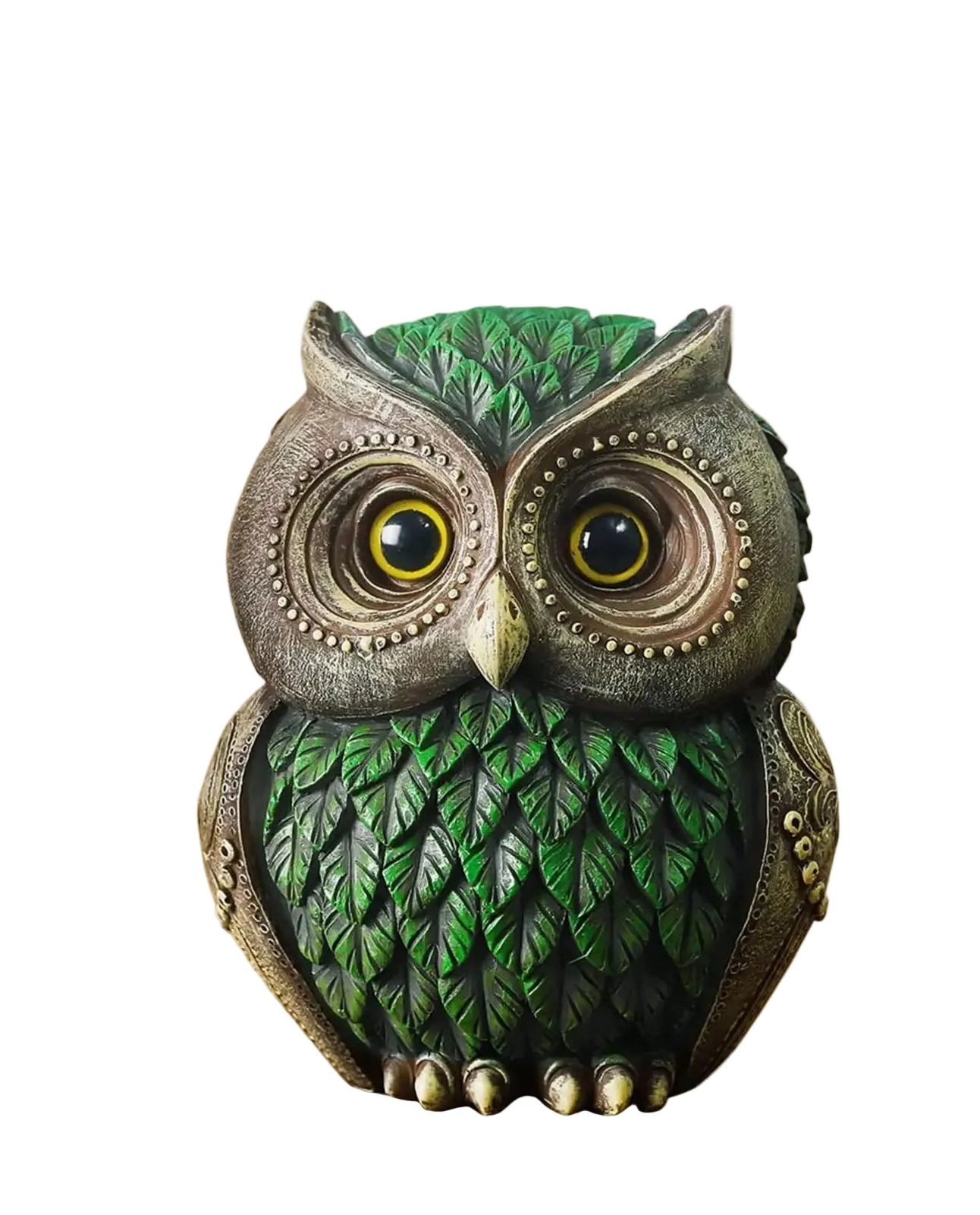 Adorável coruja ornamento jardim escultura de coruja para sala de estar quarto escritório