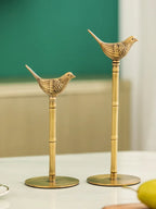 Suporte de Papel Toalha de Bronze com Pássaro Decorativo