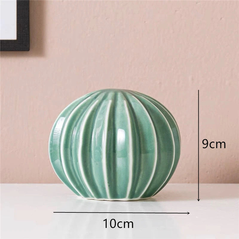 Nordic cerâmica artesanato simulação cactus ornamentos arte decorativa mobiliário doméstico fotografia adereços decoração do quarto verde