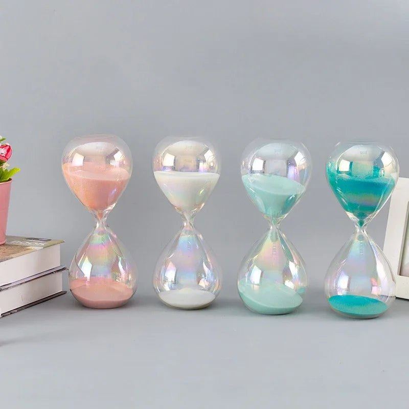 Temporizador de ampulheta colorido para casa, ornamento divertido para crianças, presente de aniversário para viagens de negócios, 30 minutos