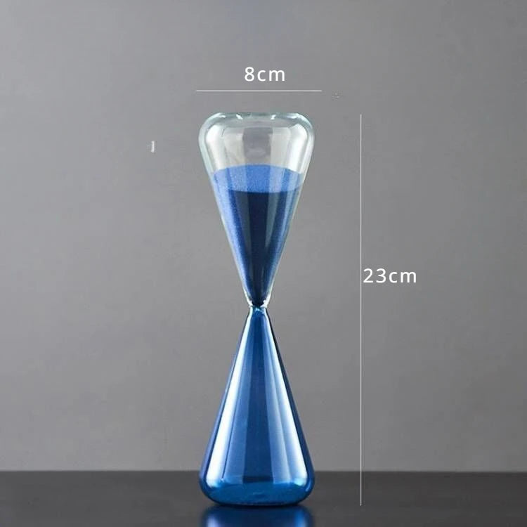 Ampulheta Minimalista em Vidro Colorido