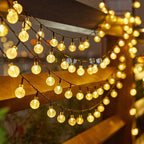 Bolha solar bolas lâmpada luzes da corda ao ar livre gotas de água ao ar livre à prova dwaterproof água orb luzes natal pátio festa de férias
