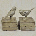 Aparadores de Livros Retro Birds em Resina
