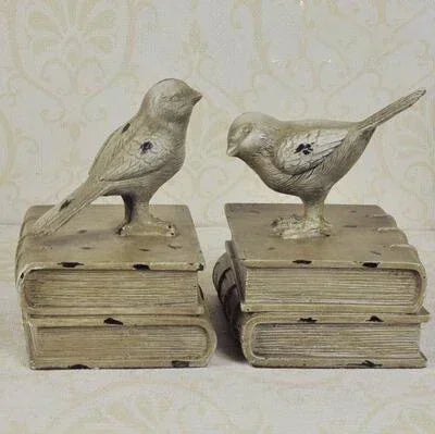 Aparadores de Livros Retro Birds em Resina