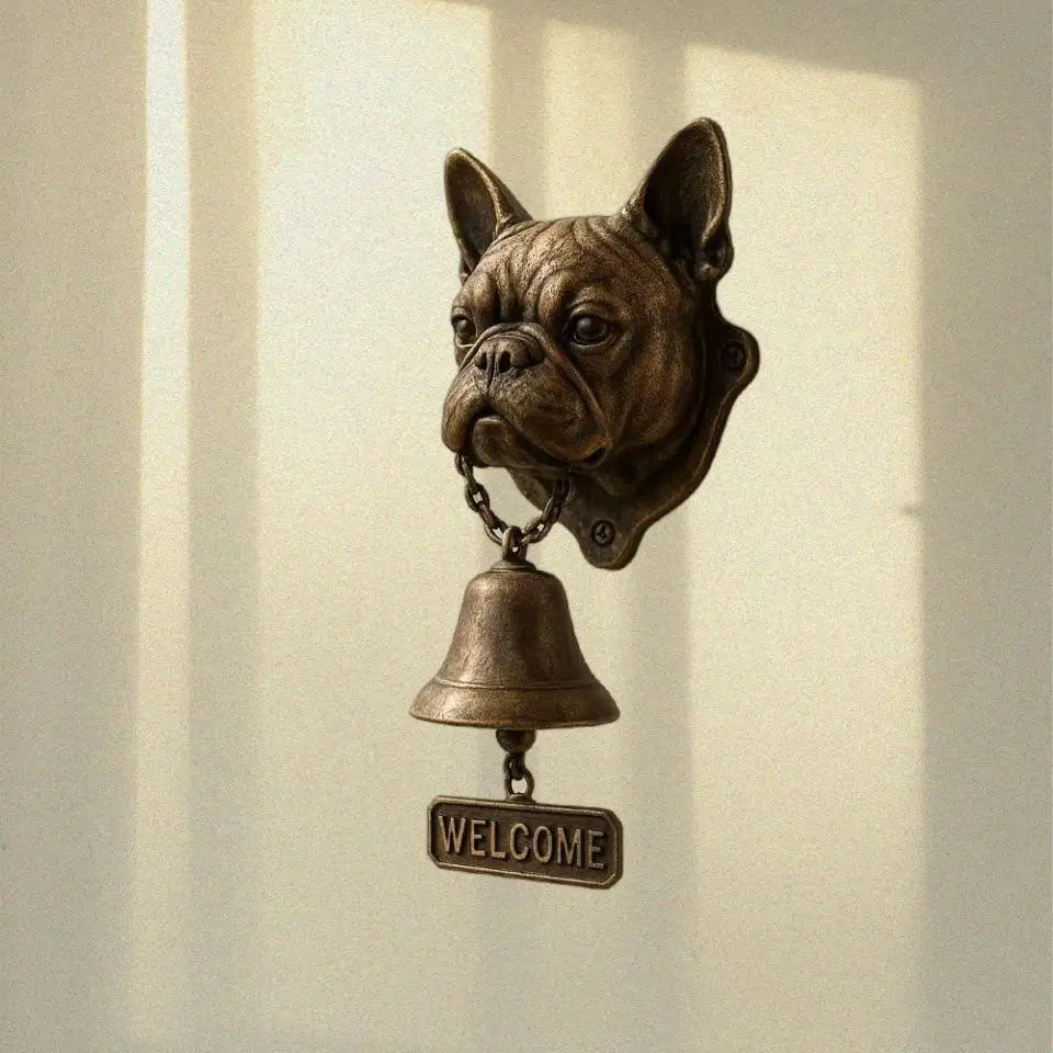 2025 novo cão bem vindo campainha vintage bulldog dobermanann sino de metal lojista campainha para casa escritório entrada montagem na parede decoração