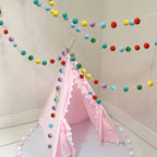 2m bola de feltro guirlanda pompom corda ornamentos para boho casa decoração do quarto chá de bebê aniversário natal decoração da parede