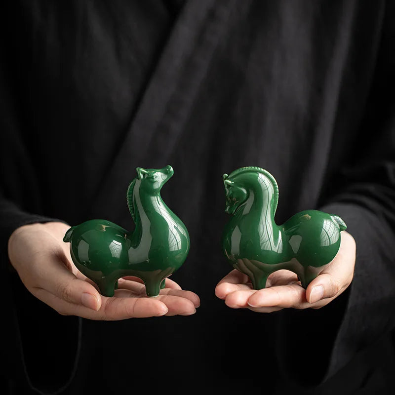 Par de Cavalos em Cerâmica