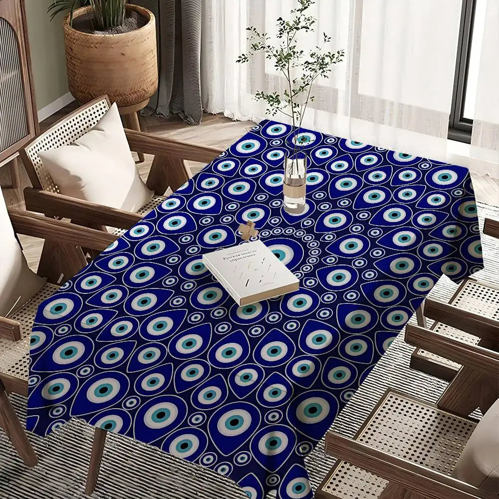 Nazar mau olhado árvore da vida toalha de mesa festa de aniversário casamento natal capa de mesa limpar pano decoração cobre retângulo