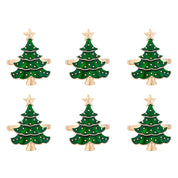 1/6 pçs anéis de guardanapo de natal ornamentos de árvore de natal 2025 natal casa cozinha jantar mesa decoração ano novo fontes de festa