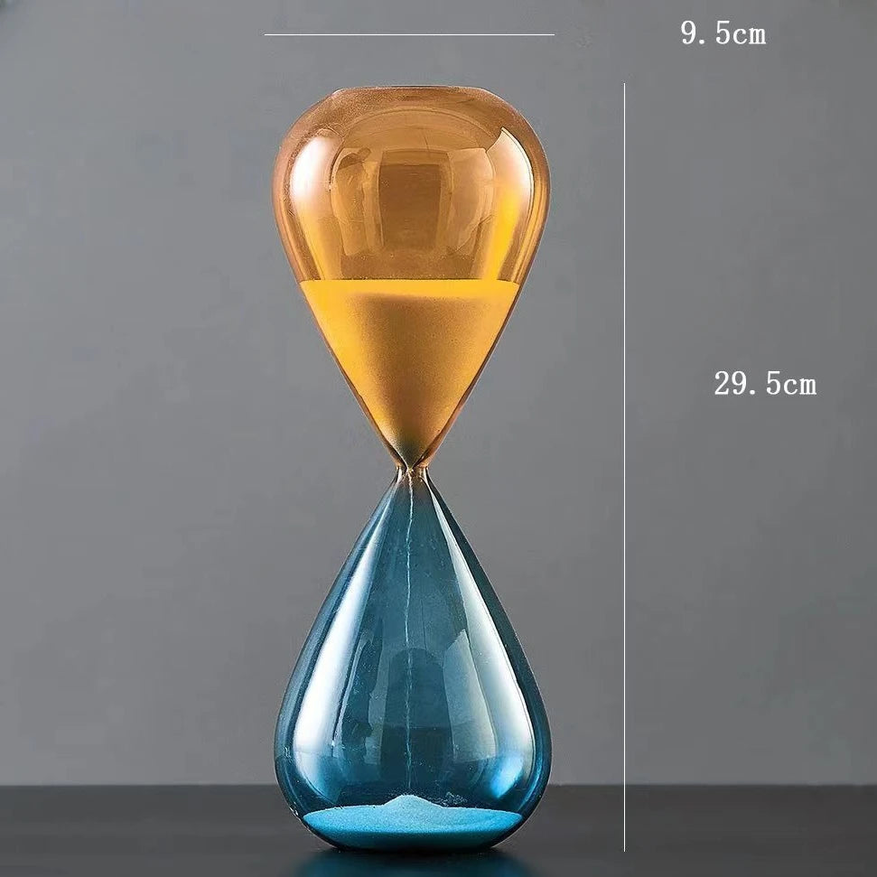 Ampulheta Minimalista em Vidro Colorido