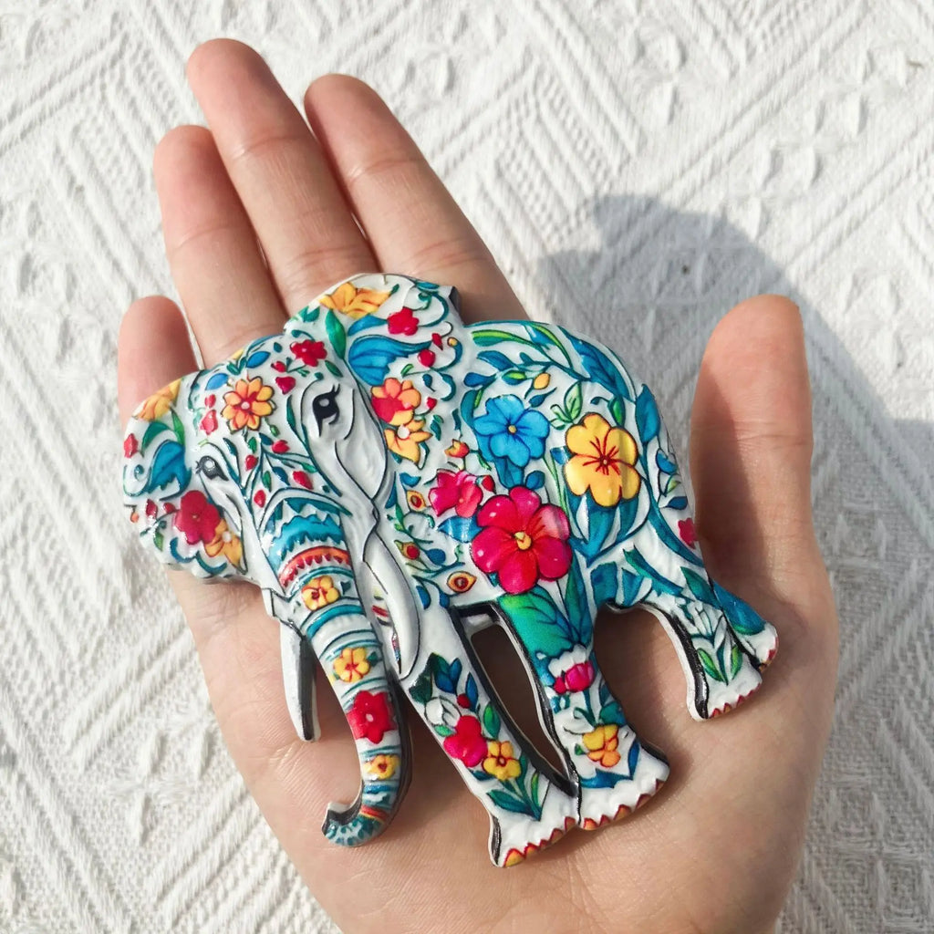 1pc boêmio elefante geladeira ímã criativo geladeira ímã adesivos cozinha e decoração de casa diy acessórios magnéticos