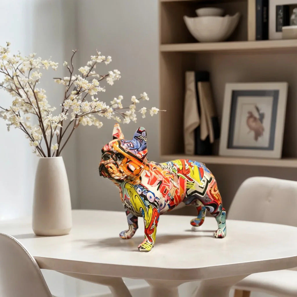 Estátua Cachorros Grafitados