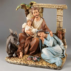 Estátua de resina católica de 7,24''H da Sagrada Família | Presépio | Configuração estável detalhada para Natal e devoção domiciliar