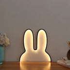 Menina adorável nordic lâmpada do quarto das crianças criativo led coelho lâmpada usb de três cores mutável lâmpada de cabeceira decoração da parede luz da noite