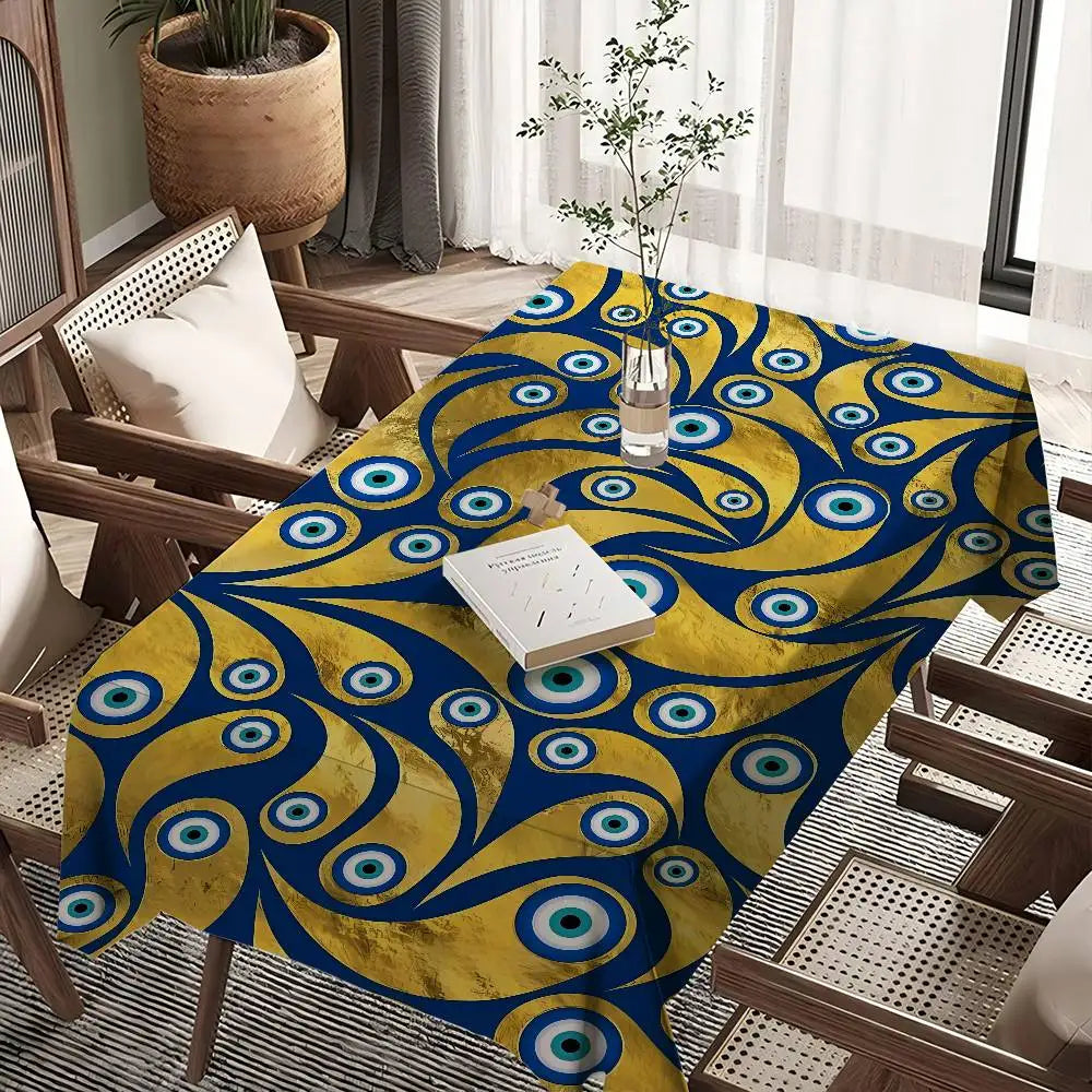 Nazar mau olhado árvore da vida toalha de mesa festa de aniversário casamento natal capa de mesa limpar pano decoração cobre retângulo
