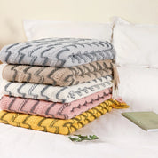 Manta de Malha Jacquard Vintage