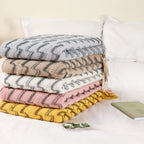 Manta de Malha Jacquard Vintage