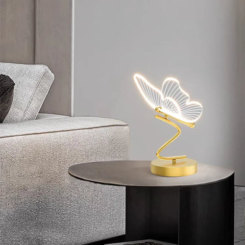 Nordic led candeeiros de mesa iluminação interior botão interruptor quarto cabeceira sala estar restaurante decoração casa borboleta lâmpada mesa