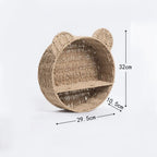 Cesta de parede cesta de armazenamento tecida à mão cesta de suspensão de rattan simulado cesta de suspensão de parede decoração de casa