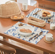 Handwoven Rattan Bread Basket, alimentos frutas e legumes servindo cestas, capa à prova de poeira, organizador despensa para cozinha