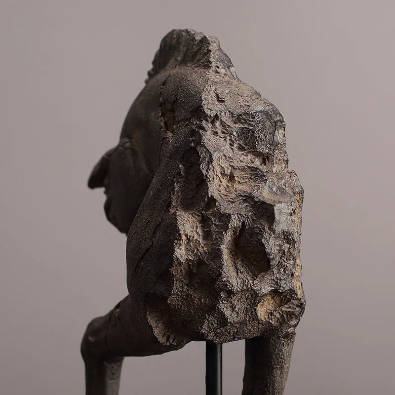Escultura Decorativa Cabeça de Cavalo em Resina