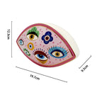 Artesanato de cerâmica criativo, decoração de casa, azul turco, esculturas de mau olhado, estátua de olho do diabo, estilo marrocos, ornamentos de mesa