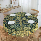 Redonda Pavões E Raposa Por William Morris Toalha De Mesa À Prova De Óleo À Prova D' Água Cobre Animais Da Floresta Têxtil Padrão Toalha De Mesa