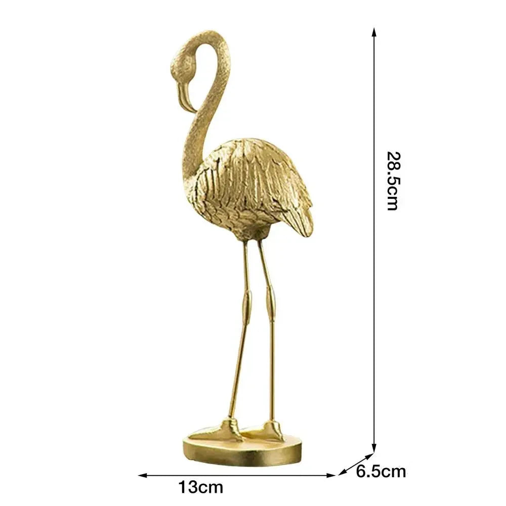 Adorno Flamingo Dourado