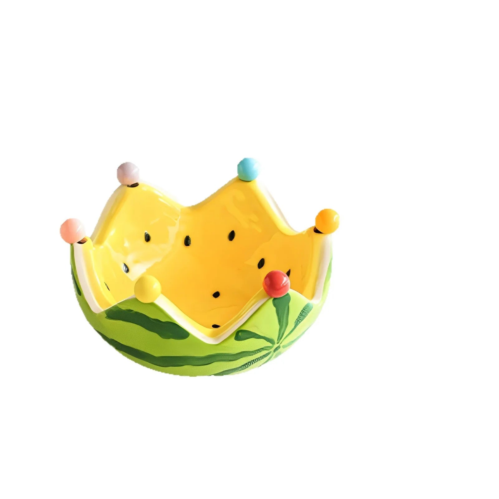 Prato de frutas melancia criativo cerâmica conjunto garfo frutas grande capacidade sala estar mesa café tigela frutas ornamentos bonitos