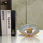 Artesanato de cerâmica criativo, decoração de casa, azul turco, esculturas de mau olhado, estátua de olho do diabo, estilo marrocos, ornamentos de mesa