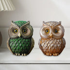 Adorável coruja ornamento jardim escultura de coruja para sala de estar quarto escritório