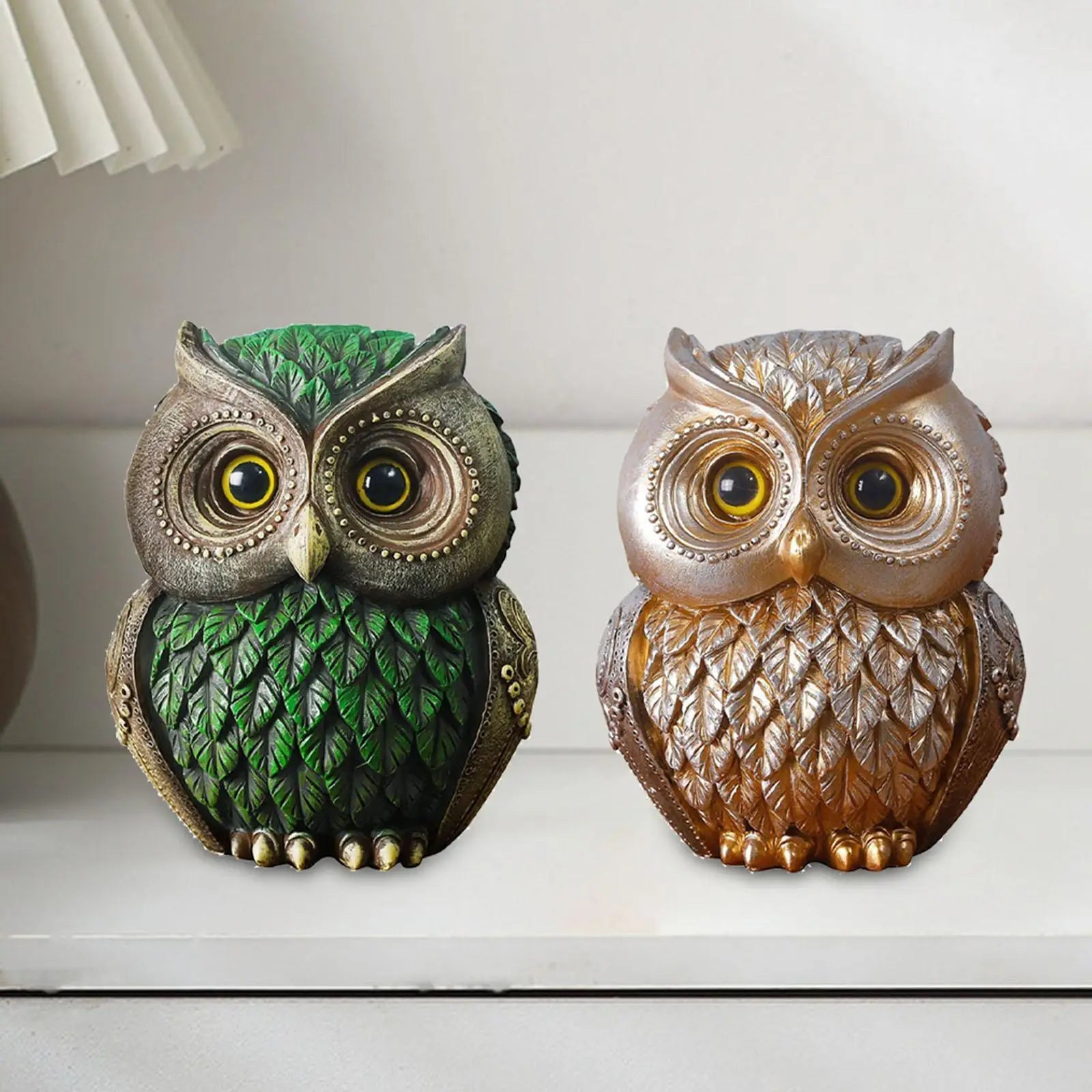 Adorável coruja ornamento jardim escultura de coruja para sala de estar quarto escritório