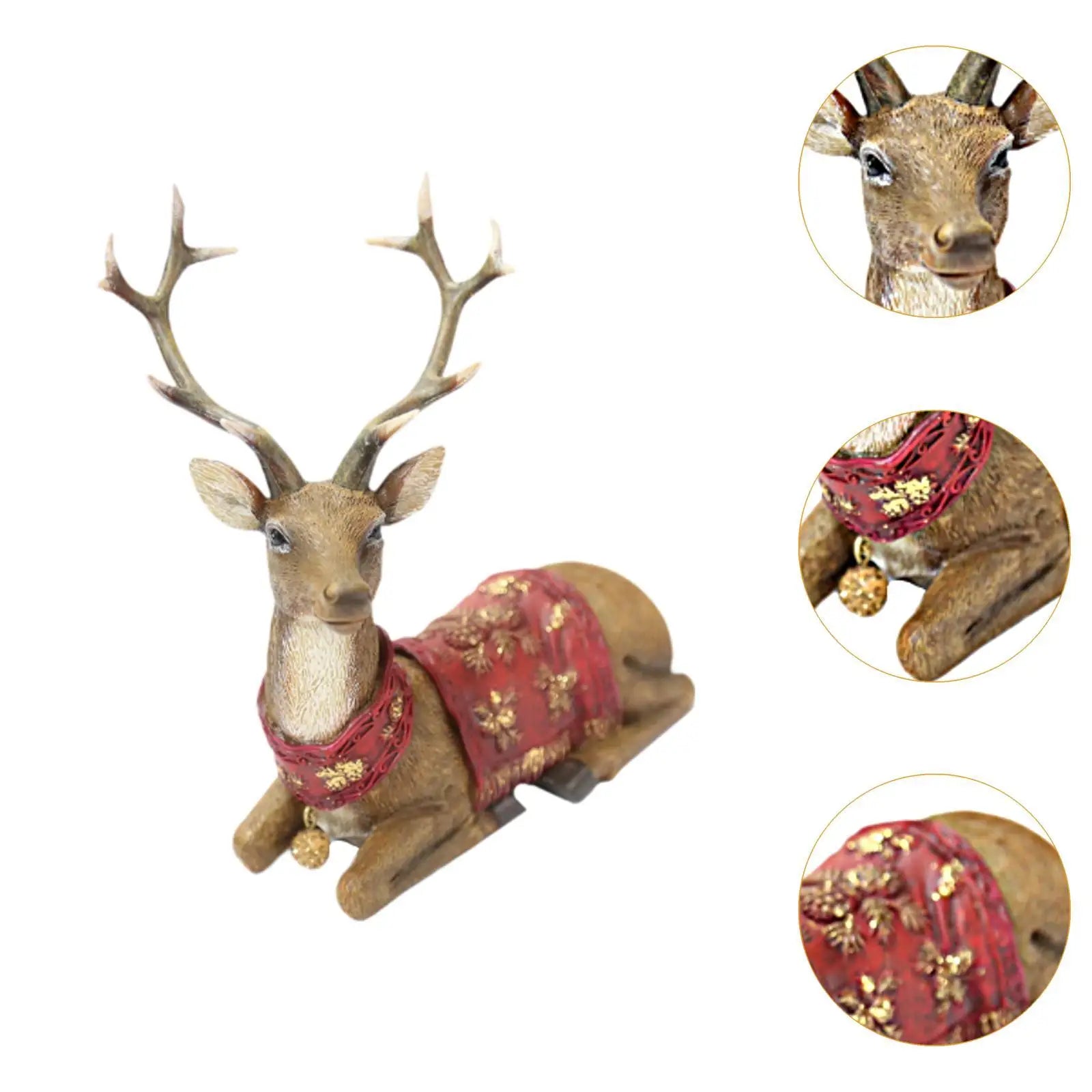 Estatueta de Rena Ornamentos, Estátua Criativa Alce Deer, Decoração Moderna, Gabinete, Desktop, Escritório, Decoração Do Quarto