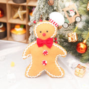 Natal decoração de ano novo para casa boneca de pelúcia homem de gengibre árvore de natal pendurado ornamento pingente interior presente do miúdo decoração 2024