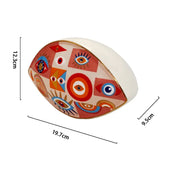 Artesanato de cerâmica criativo, decoração de casa, azul turco, esculturas de mau olhado, estátua de olho do diabo, estilo marrocos, ornamentos de mesa