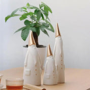 Artesanato de cerâmica simples nórdico, Papai Noel, decoração de animais, entrada de armário de TV, quarto de cama, decoração criativa de casa, conjunto de 3