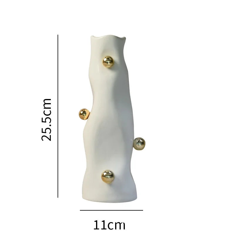 Vaso de cerâmica esfera geométrica irregular vaso de flores porcelana artefato arranjo de flores decoração para casa acessórios vasos