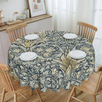 Redonda Pavões E Raposa Por William Morris Toalha De Mesa À Prova De Óleo À Prova D' Água Cobre Animais Da Floresta Têxtil Padrão Toalha De Mesa