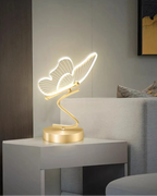 Nordic led candeeiros de mesa iluminação interior botão interruptor quarto cabeceira sala estar restaurante decoração casa borboleta lâmpada mesa