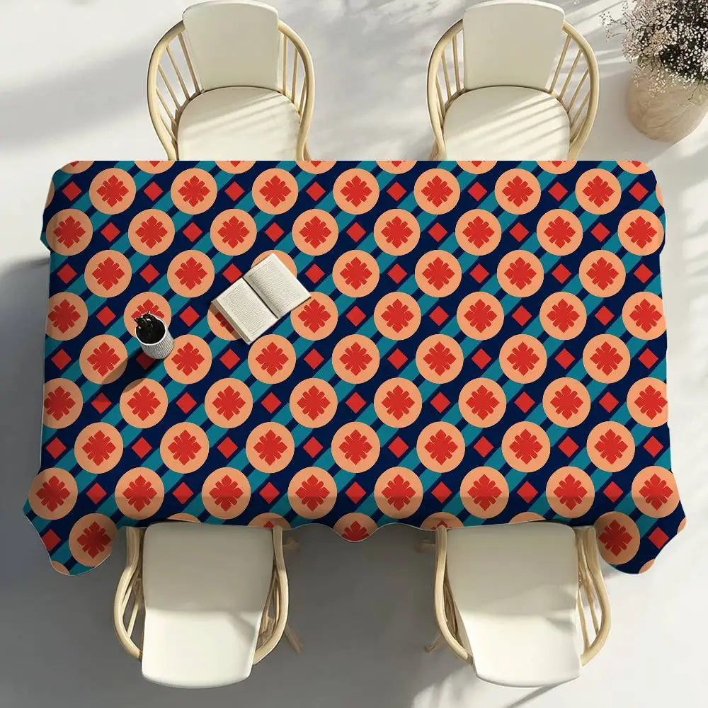 Toalha de Mesa Geométrica à Prova d'Água para Decoração