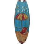 Prancha de surf parede pendurado sinal de madeira decoração de praia verão temático tropical bar decoração de parede bem-vindo ao paraíso sinal de porta para casa quarto
