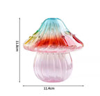 Vaso Decorativo de Vidro em Formato de Cogumelo